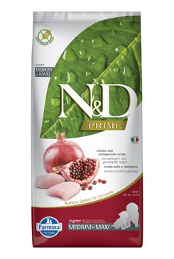 N&D PRIME DOG Puppy M/L Chicken & Pomegranate 12kg Farmina Pet Foods - N&D