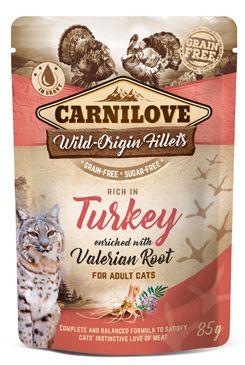 Carnilove Cat Pouch Turkey Enriched With Valerian 85g VAFO Carnilove Praha s.r.o.