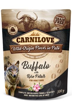 Carnilove Dog Pouch Paté Buffalo & Rose Petals 300g VAFO Carnilove Praha s.r.o.
