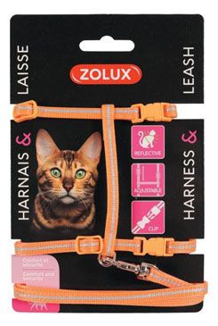 Postroj kočka s vodítkem 1,2m oranžový Zolux Zolux S.A.S.