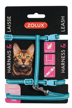 Postroj kočka s vodítkem 1,2m modrý Zolux Zolux S.A.S.