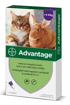 Advantage pro velké kočky a králíky 80mg 1x0,8ml BAYER Animal Health