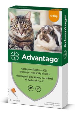 Advantage pro malé kočky a králíky 40mg 1x0,4ml BAYER Animal Health