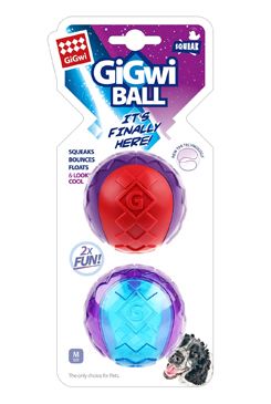 Hračka pes GiGwi Ball míček M, 2ks/ karta, pískající Tommi CZ s.r.o.