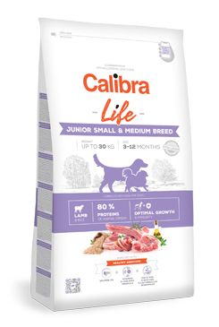 Calibra Dog Life Junior Small&Medium Breed Lamb 2x12kg Calibra Life