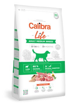 Calibra Dog Life Adult Medium Breed Lamb 2x12kg Calibra Life