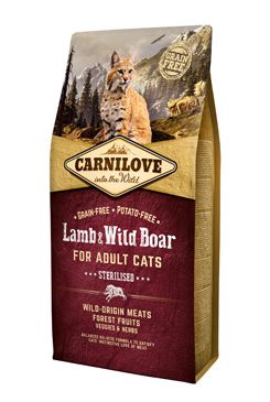 Carnilove Cat Lamb & Wild Boar Adult Sterilised 6kg VAFO Carnilove Praha s.r.o.