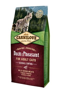 Carnilove Cat Duck&Pheasant Adult Hairball Contr 6kg VAFO Carnilove Praha s.r.o.