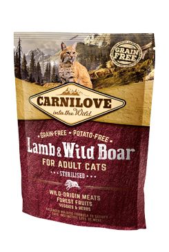 Carnilove Cat Lamb & Wild Boar Adult Sterilised 400g VAFO Carnilove Praha s.r.o.
