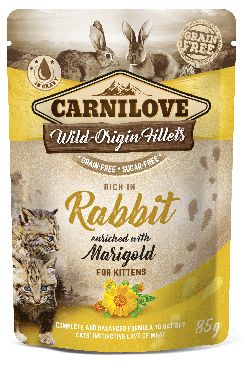 Carnilove Cat Pouch Kitten Rabbit & Marigold 85g VAFO Carnilove Praha s.r.o.