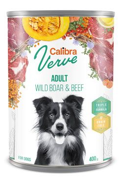 Calibra Dog Verve konz.GF Adult Wild Boar&Beef 400g Calibra Verve