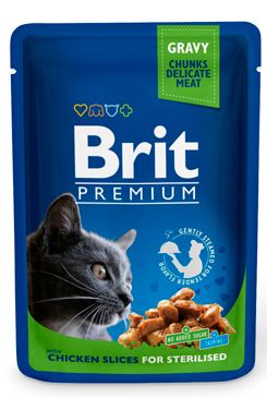 Brit Premium Cat kapsa Chicken Slices for Steril 100g VAFO Praha s.r.o.