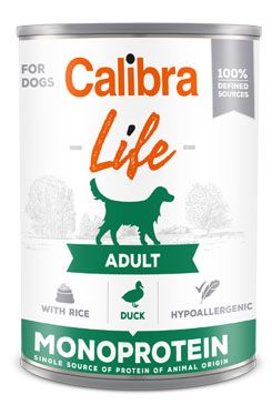 Calibra Dog Life  konz.Adult Duck with rice 400g Calibra Life