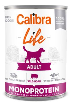 Calibra Dog Life  konz.Adult Wild boar with cran. 400g Calibra Life