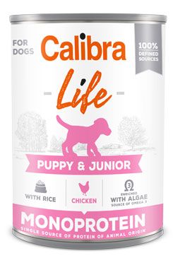 Calibra Dog Life  konz.Puppy&Junior Chicken&rice 400g Calibra Life