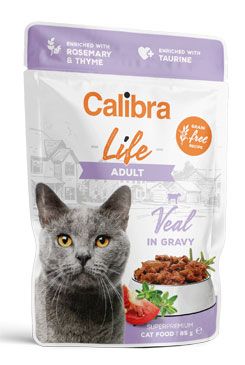 Calibra Cat Life kapsa Adult Veal in gravy 85g Calibra Life