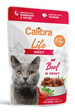 Calibra Cat Life kapsa Adult Beef in gravy 85g Calibra Life