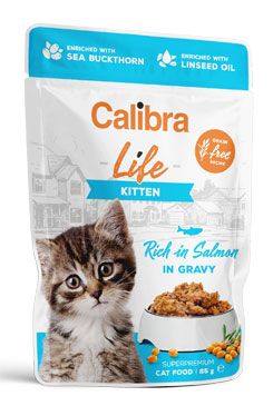 Calibra Cat Life kapsa Kitten Salmon in gravy 85g Calibra Life