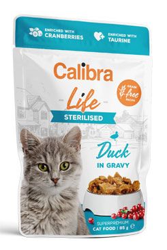 Calibra Cat Life kapsa Sterilised Duck in gravy 85g Calibra Life