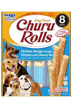 Churu Dog Rolls Chicken with Cheese wraps 8x12g INABA FOODS Co., Ltd.
