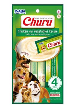 Churu Dog Chicken with Vegetables 4x14g INABA FOODS Co., Ltd.