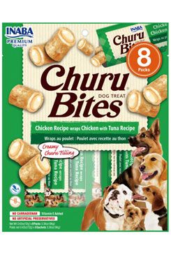 Churu Dog Bites Chicken wraps Chicken+Tuna 8x12g INABA FOODS Co., Ltd.