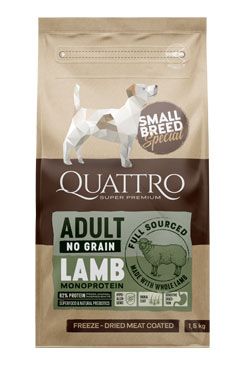 QUATTRO Dog Dry SB Adult Jehně 1,5kg AB Kauno Grudai