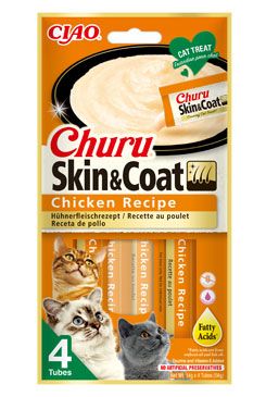 Churu Cat Skin&Coat Chicken Recipe 4x14g INABA FOODS Co., Ltd.