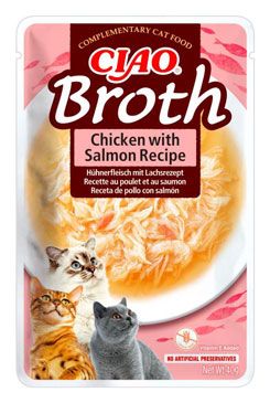 Churu Cat CIAO Broth Chicken with Salmon Recipe 40g INABA FOODS Co., Ltd.