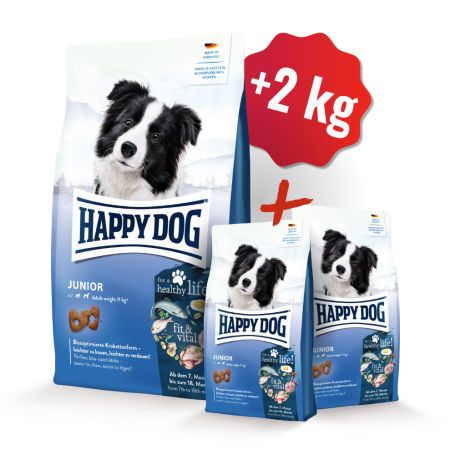 Happy Dog NEW Junior 10 + 2kg ZDARMA Euroben