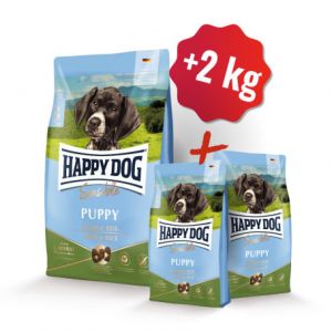 Happy Dog Puppy Lamb & Rice 10kg + 2kg ZDARMA