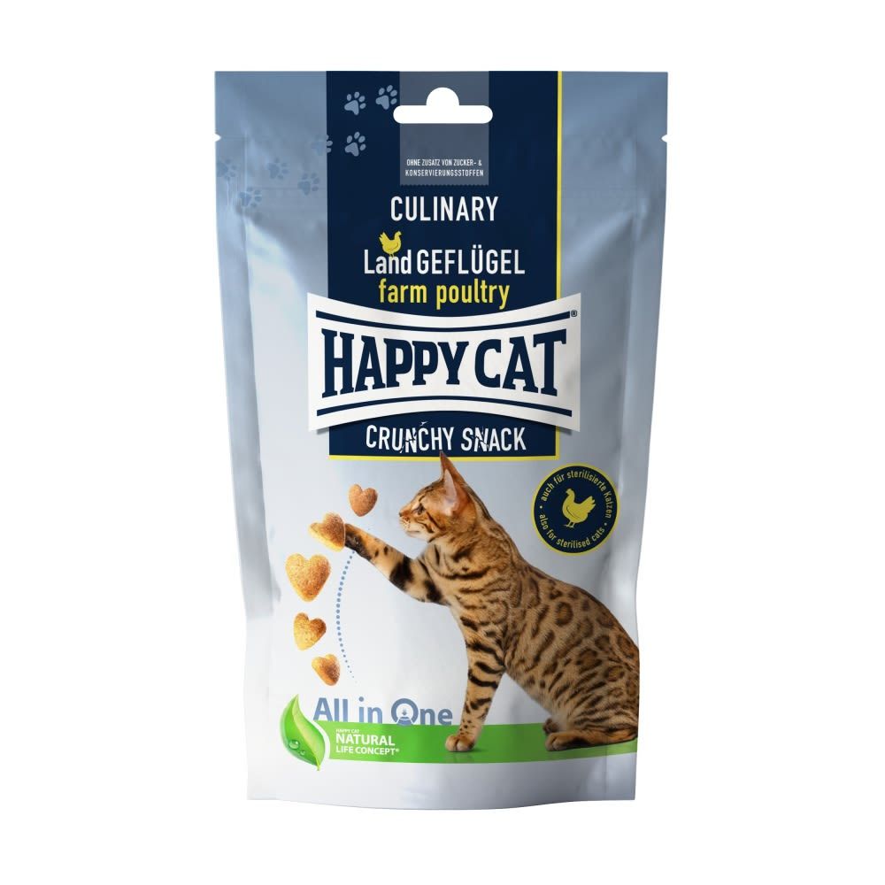Happy Cat Crunchy Snack Land-Geflügel 70g Euroben