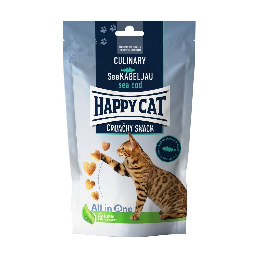 Happy Cat Crunchy Snack See-Kabeljau 70g Euroben