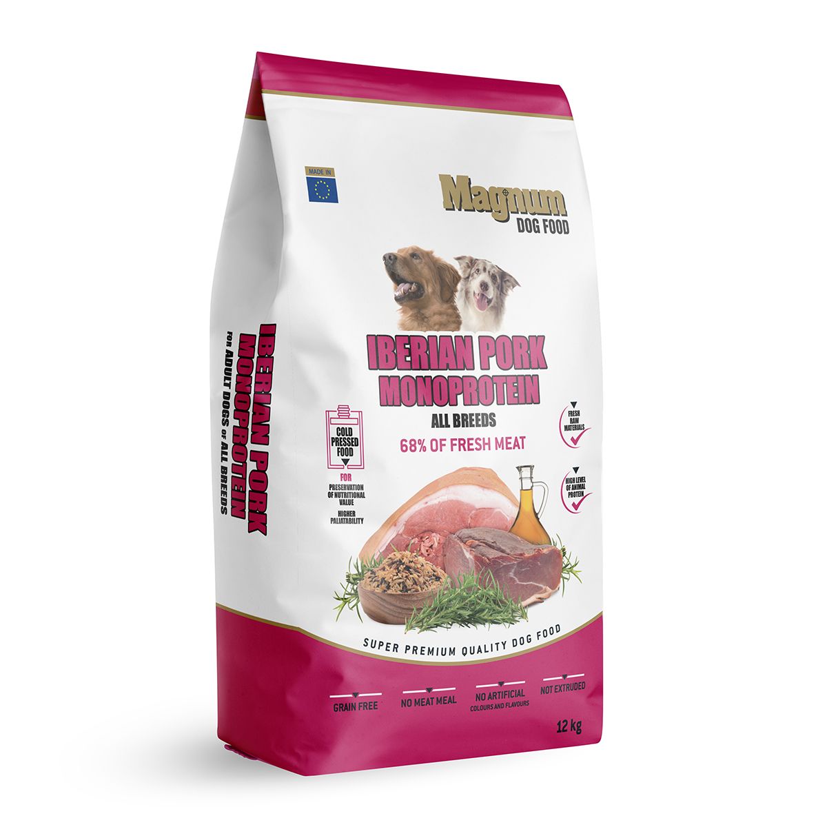 Magnum Iberian Pork & Monoprotein All Breed 12kg Magnum dog food