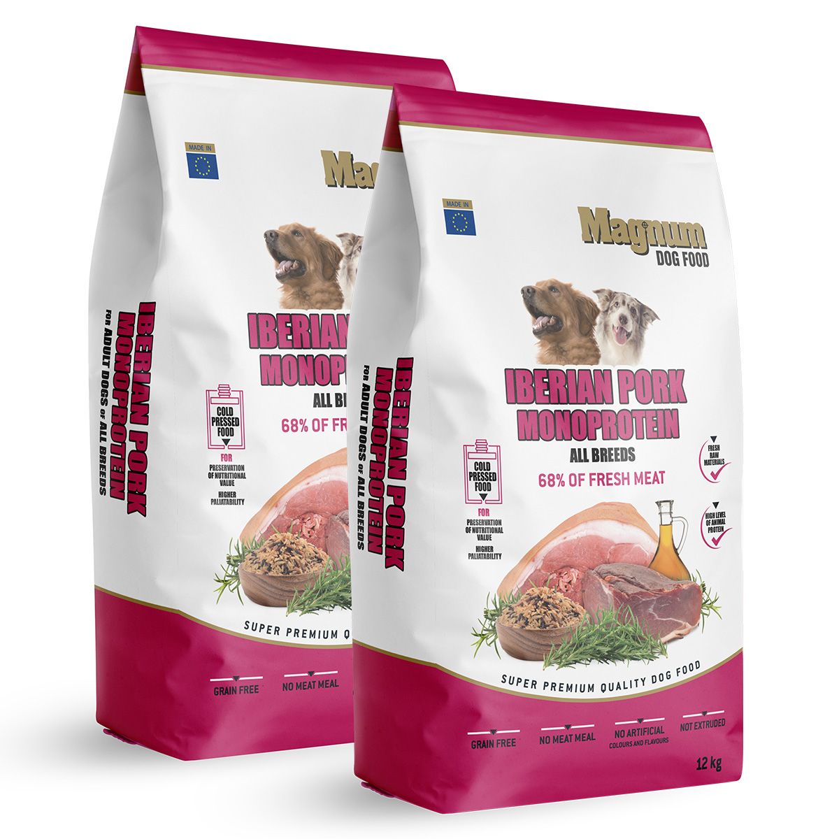 Magnum Iberian Pork & Monoprotein All Breed 2x12kg Magnum dog food