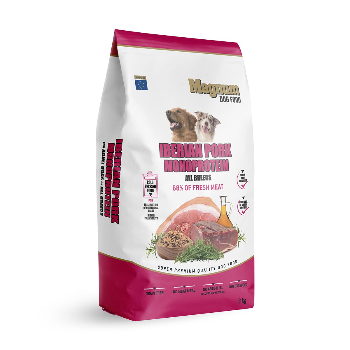 Magnum Iberian Pork & Monoprotein All Breed 3kg Magnum dog food