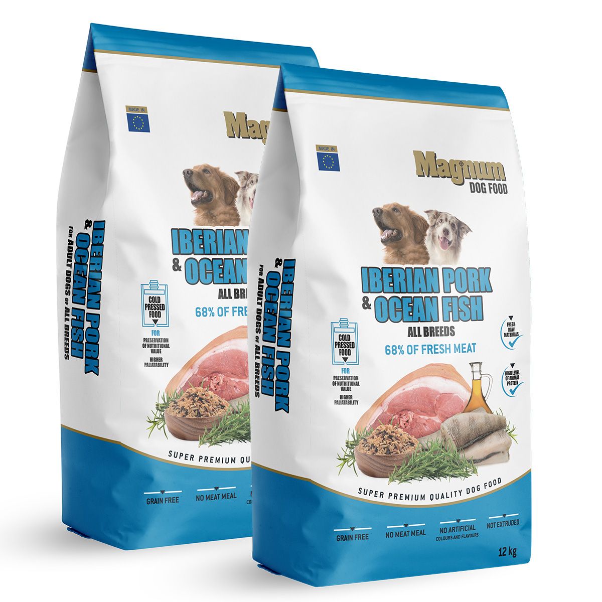 Magnum Iberian Pork & Ocean Fish All Breed 2x12kg Magnum dog food