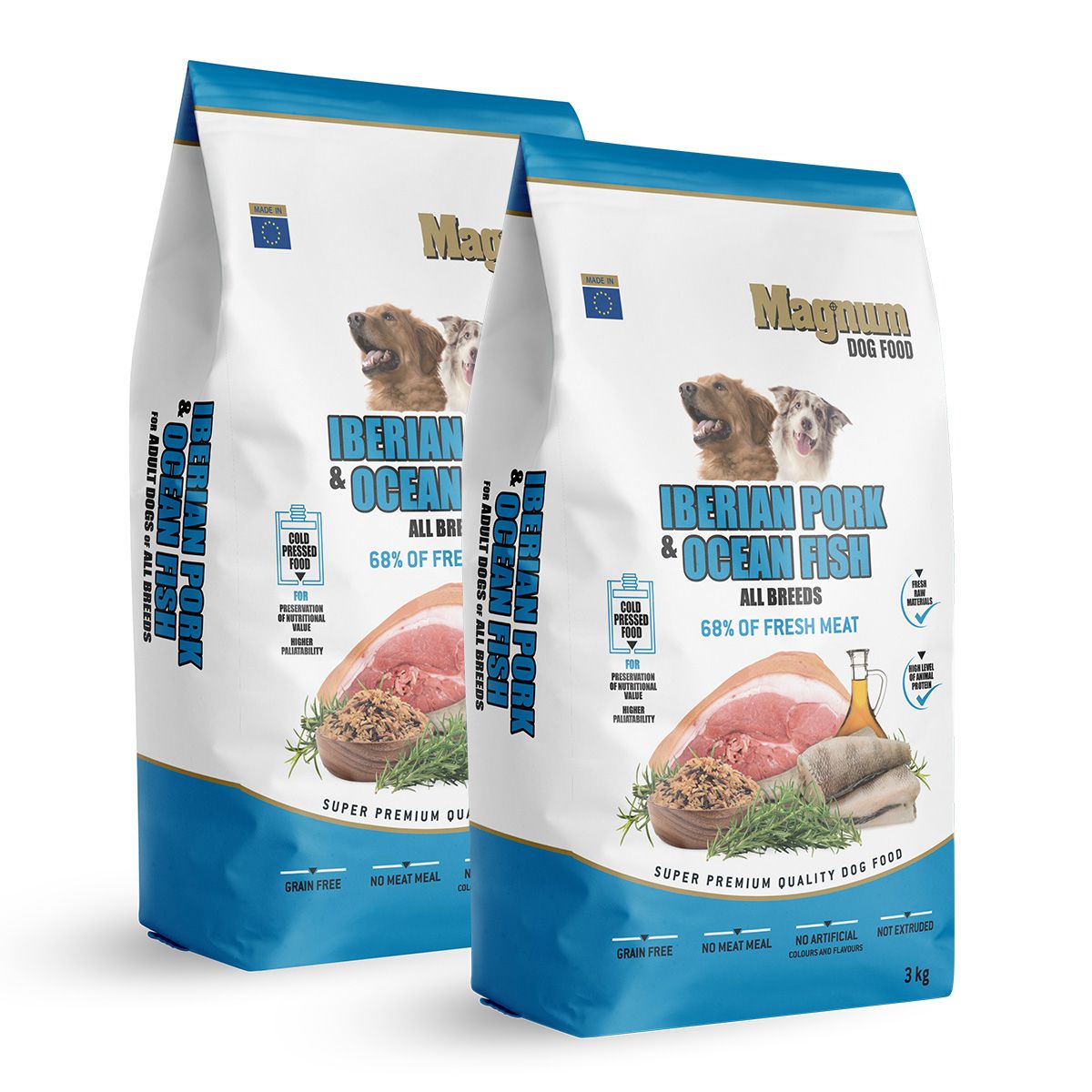 Magnum Iberian Pork & Ocean Fish All Breed 2x3kg Magnum dog food