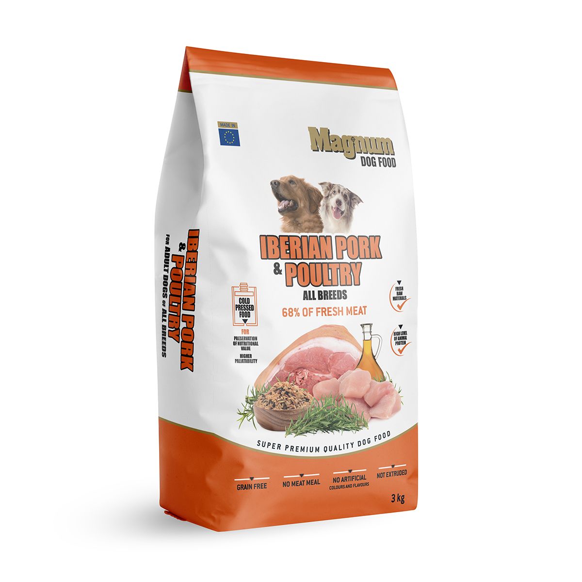 Magnum Iberian Pork & Poultry All Breed 3kg Magnum dog food