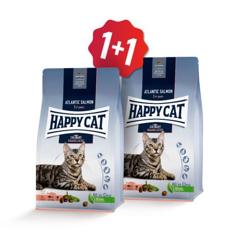 Happy Cat Culinary Atlantik-Lachs 1,3kg SET 1+1 ZDARMA