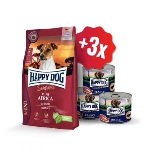 Happy Dog NEW Mini Africa 4 kg + 3x konzerva 200g ZDARMA