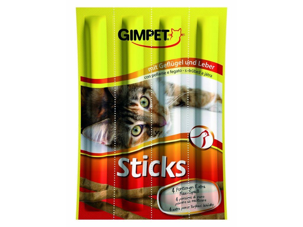 Gimpet Sticks drůbež+játra 4ks Gimborn