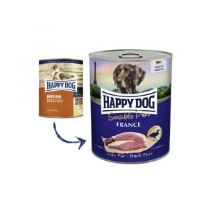 Happy Dog Ente Pur France - kachní 6x800 g SET 5+1 ZDARMA