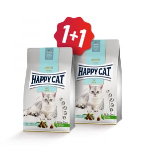 Happy Cat Sensitive Light 1,3 kg SET 1+1 ZDARMA Euroben