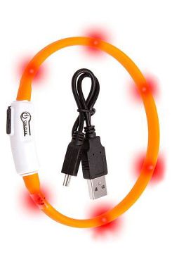 Obojek USB Visio Light 35cm oranžový KAR Karlie GmbH