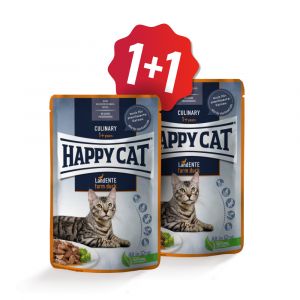 Happy Cat Kapsička Culinary Land-Ente / kachna 85g SET 1+1 ZDARMA Euroben