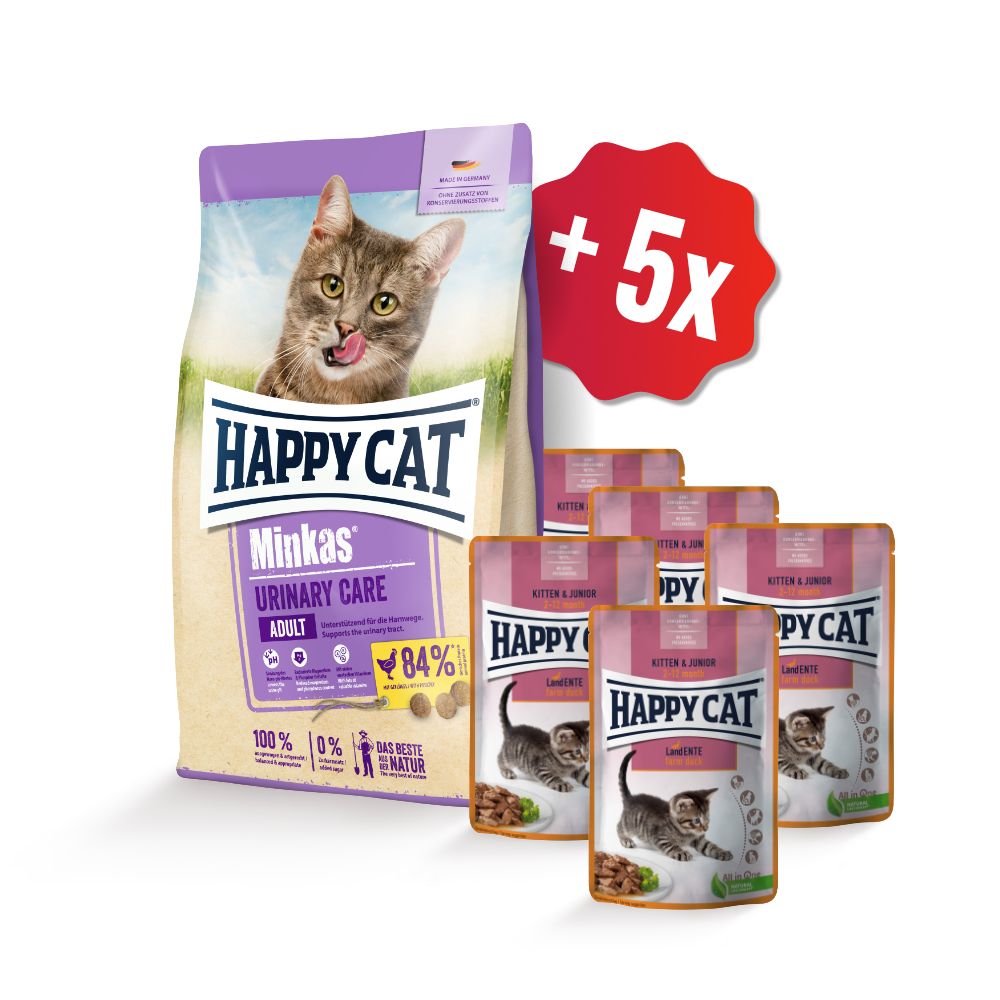 HAPPY CAT Minkas Urinary Care Geflügel 10kg SET 10 + 5x kapsička ZDARMA Happy Dog