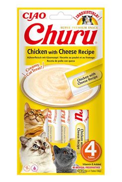Churu Cat Chicken with Cheese Recipe 4x14g INABA FOODS Co., Ltd.