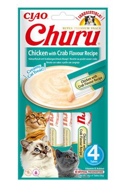 Churu Cat Chicken with Crab Flavour Recipe 4x14g INABA FOODS Co., Ltd.