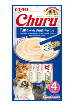 Churu Cat Tuna with Beef Recipe 4x14g INABA FOODS Co., Ltd.